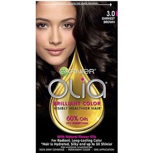 NEW Garnier Olia oil-powered permanent color: darkest brown